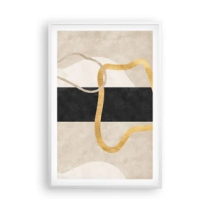 Affisch i vit ram - Slingrande former - 61x91 cm