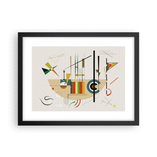 Affisch i svart ram - Så världen skrattar - 40x30 cm