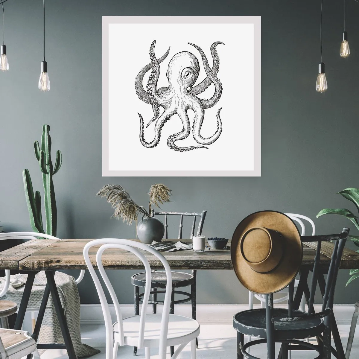 Affisch - Dansar med vågorna - 60x60 cm