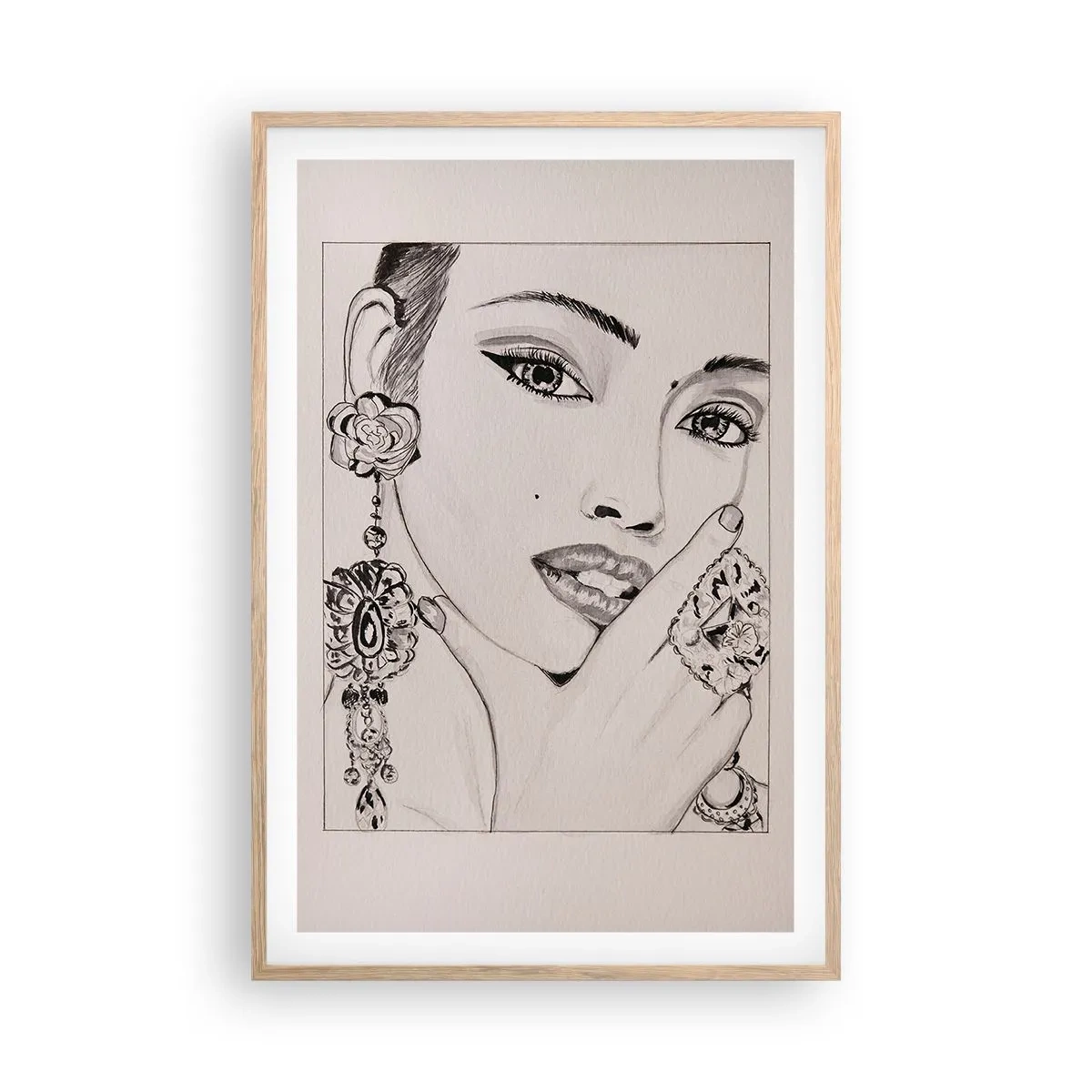 Affisch i ram av ljusek - Den vackraste juvelen - 61x91 cm