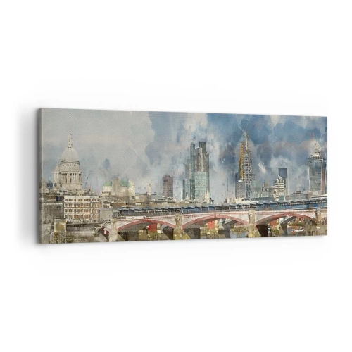 Canvastavla - Bild på duk - London i hela sin prakt - 100x40 cm