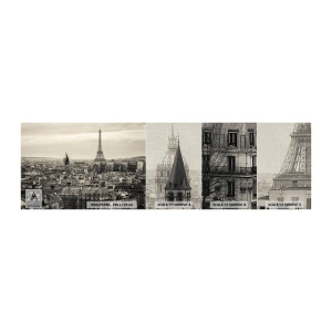 Provbit av fototapet Premium Canvas - Över Paris tak - Stad, Paris, Arkitektur - 100x30 cm