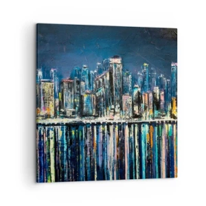 Canvastavla - Bild på duk - Ljuskaskad - 50x50 cm