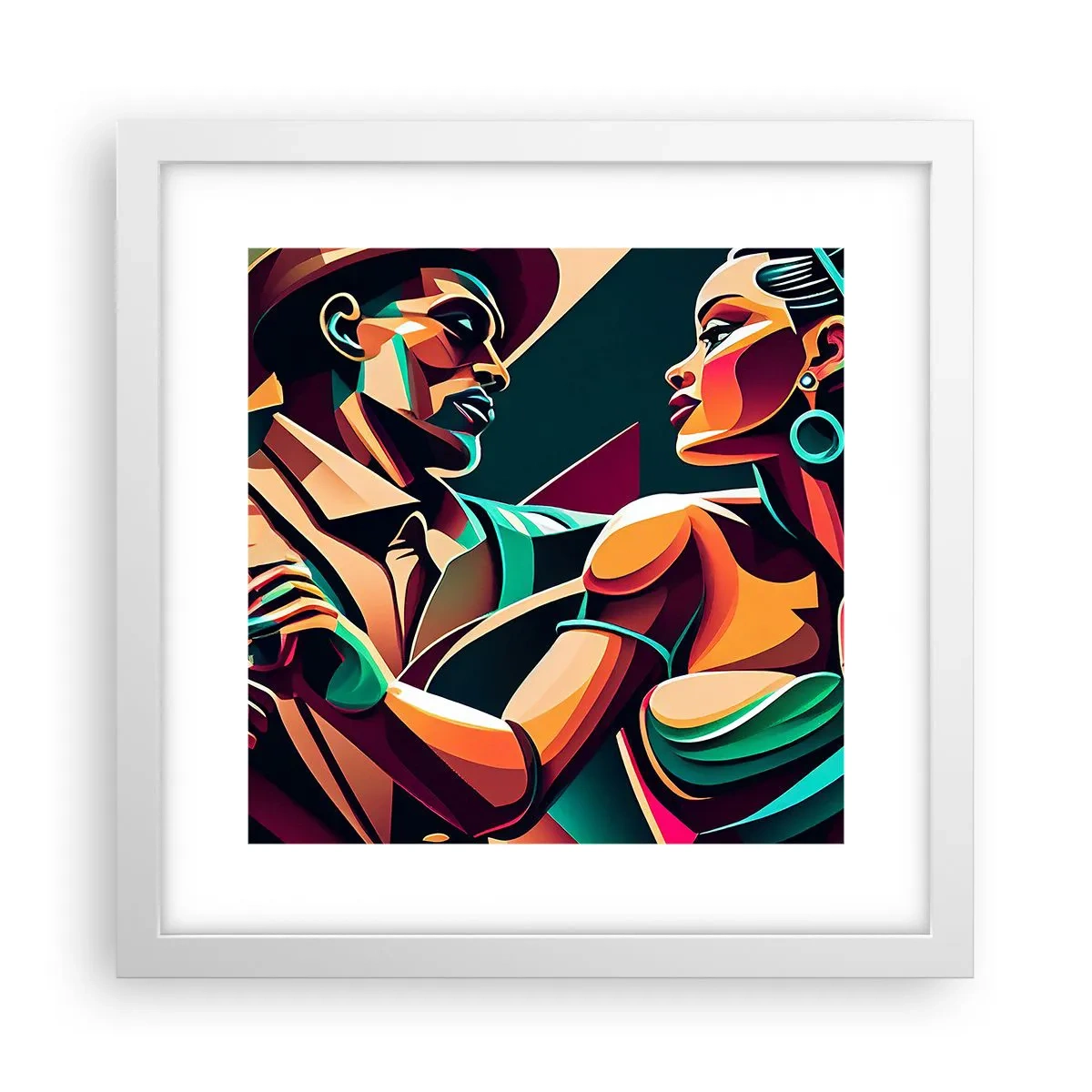 Affisch i vit ram - I hjärtats rytm - 30x30 cm