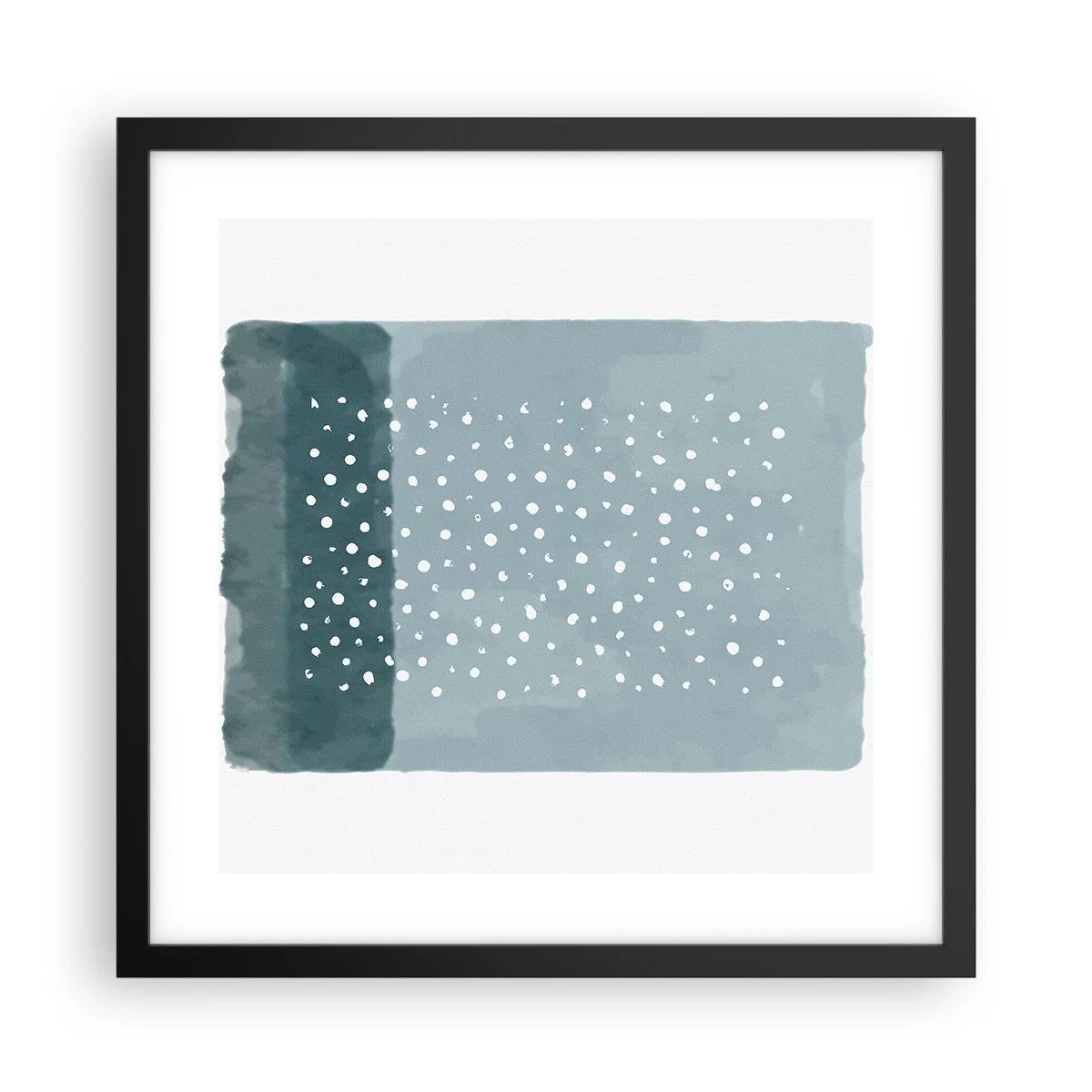 Affisch i svart ram - Uppstådda ur det blåa - 40x40 cm