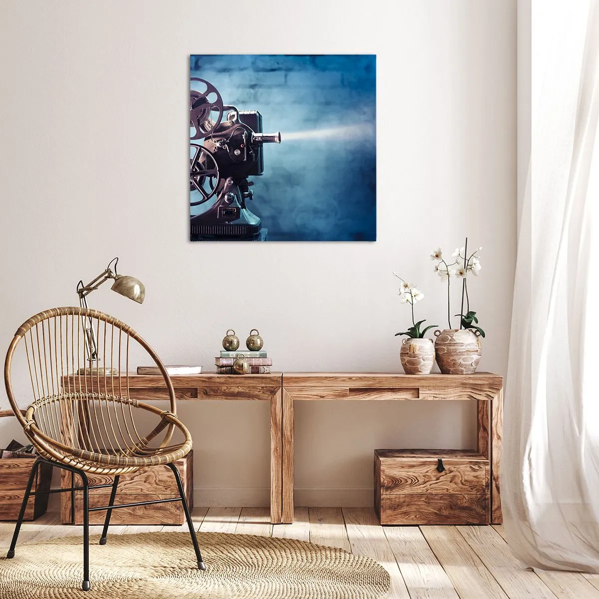 Canvastavla - Bild på duk - I gamla biografen - 30x30 cm
