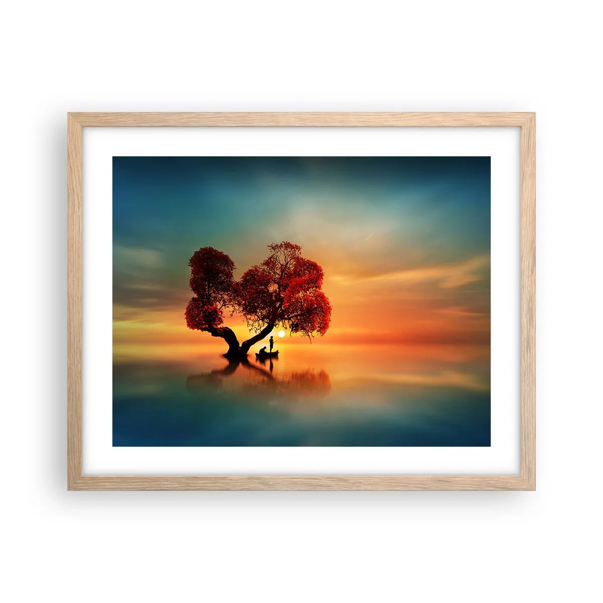 Affisch i ram av ljusek - Avlägsen tystnad - 50x40 cm