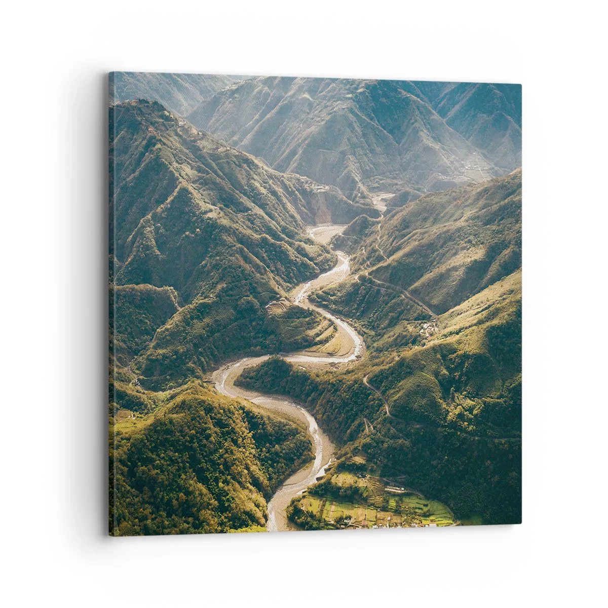 Canvastavla - Bild på duk - Direkt från fjällens hjärta - 70x70 cm