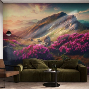 Fototapet Premium Sand - Sommar i fjällen - Landskap, Natur, Berg - 350x256 cm