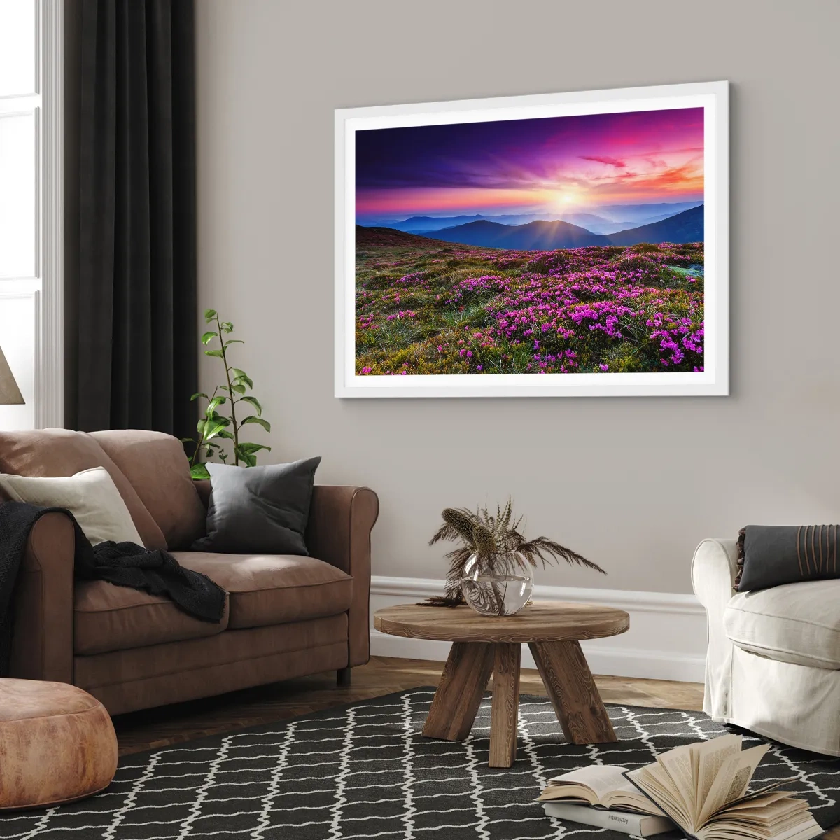 Affisch i vit ram - Doftande örter - 40x30 cm