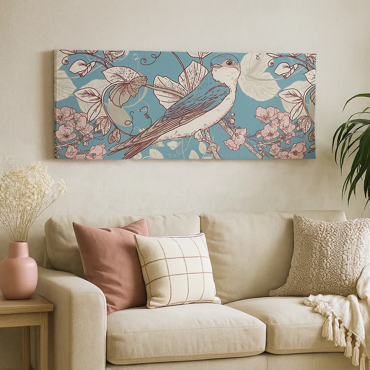 Canvastavla - Bild på duk - Japansk svala - 30x30 cm