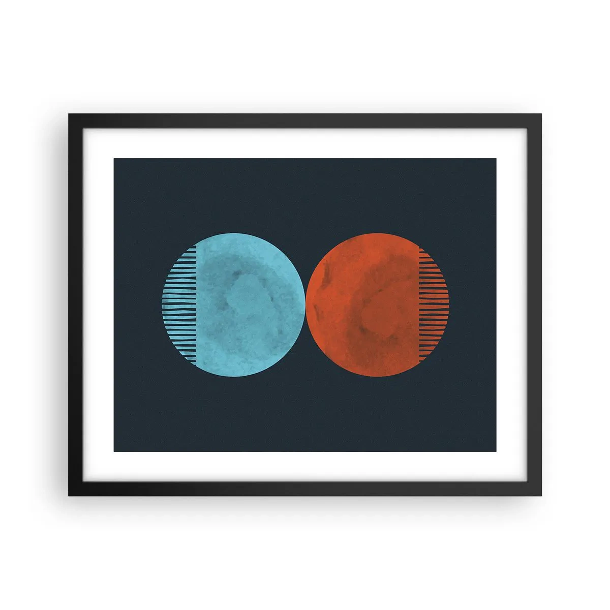 Affisch i svart ram - Endast geometri? - 50x40 cm