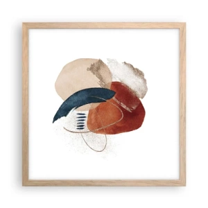 Affisch i ram av ljusek - Oval komposition - 40x40 cm