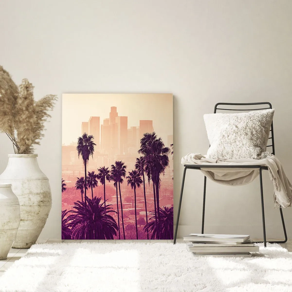 Glastavla - Bild på glas - Kaliforniskt landskap - 70x100 cm