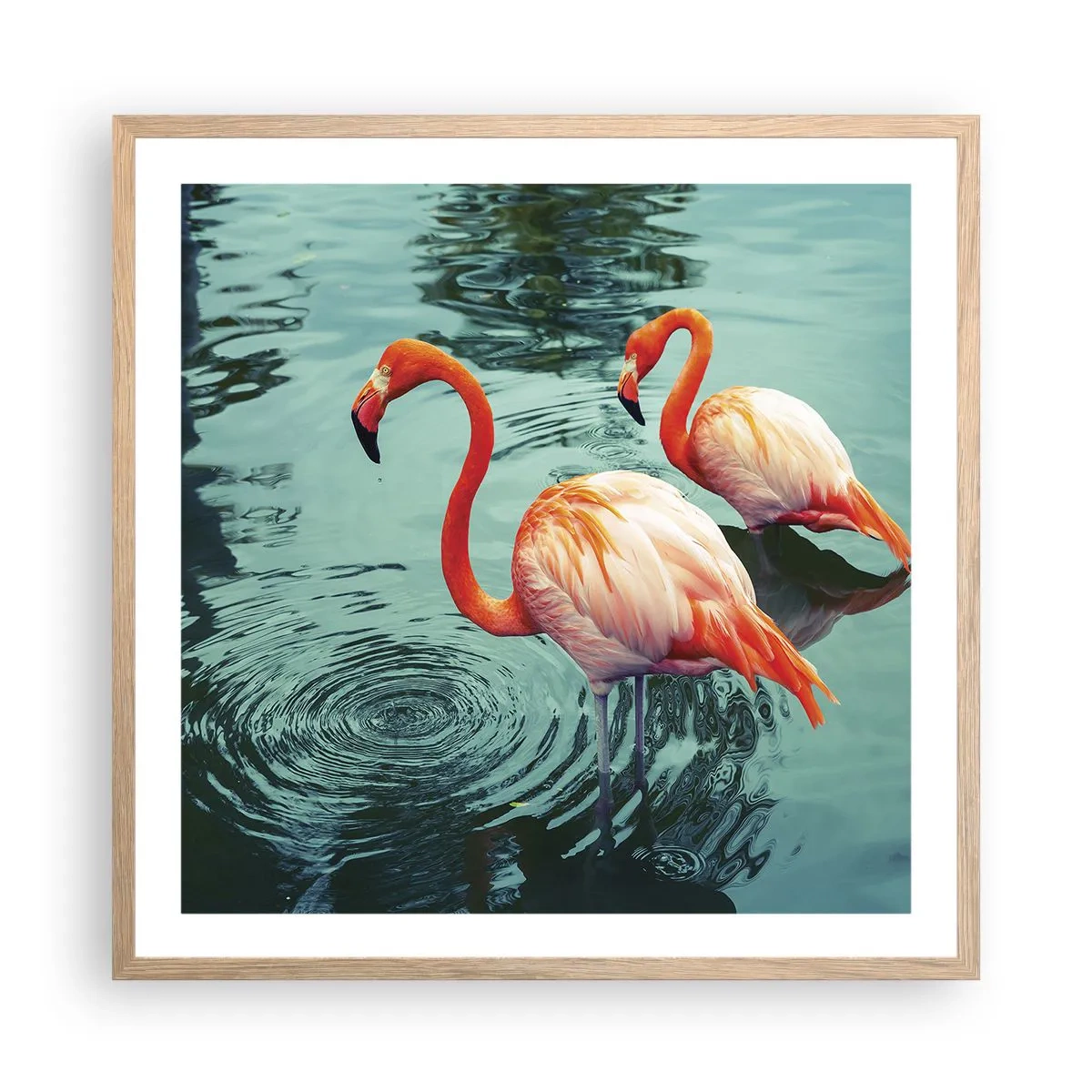 Affisch i ram av ljusek - Nu är vi på modet - 60x60 cm