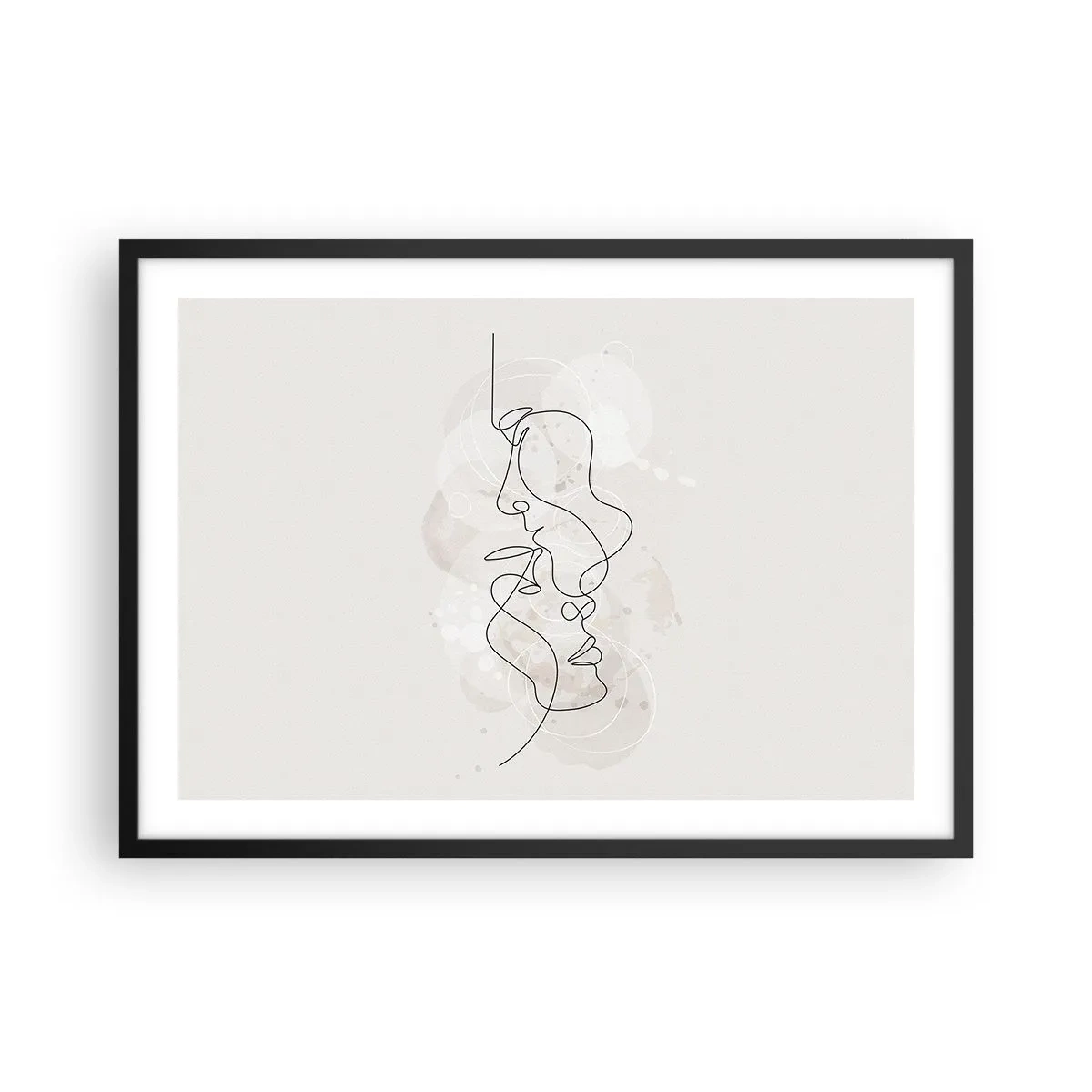 Affisch i svart ram - Tilltrasslade i famn - 70x50 cm