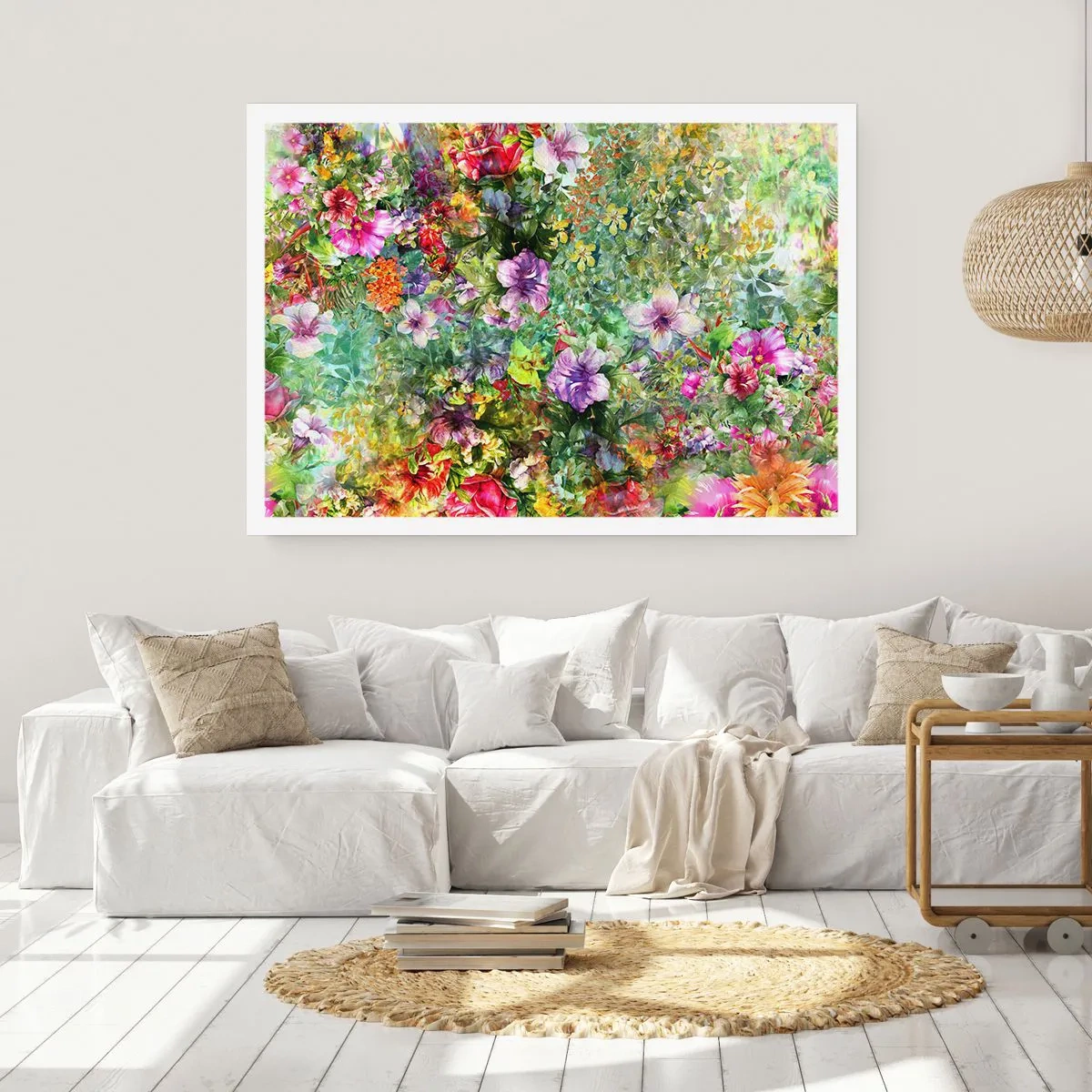 Affisch - Ta en dopp i blommorna - 40x30 cm