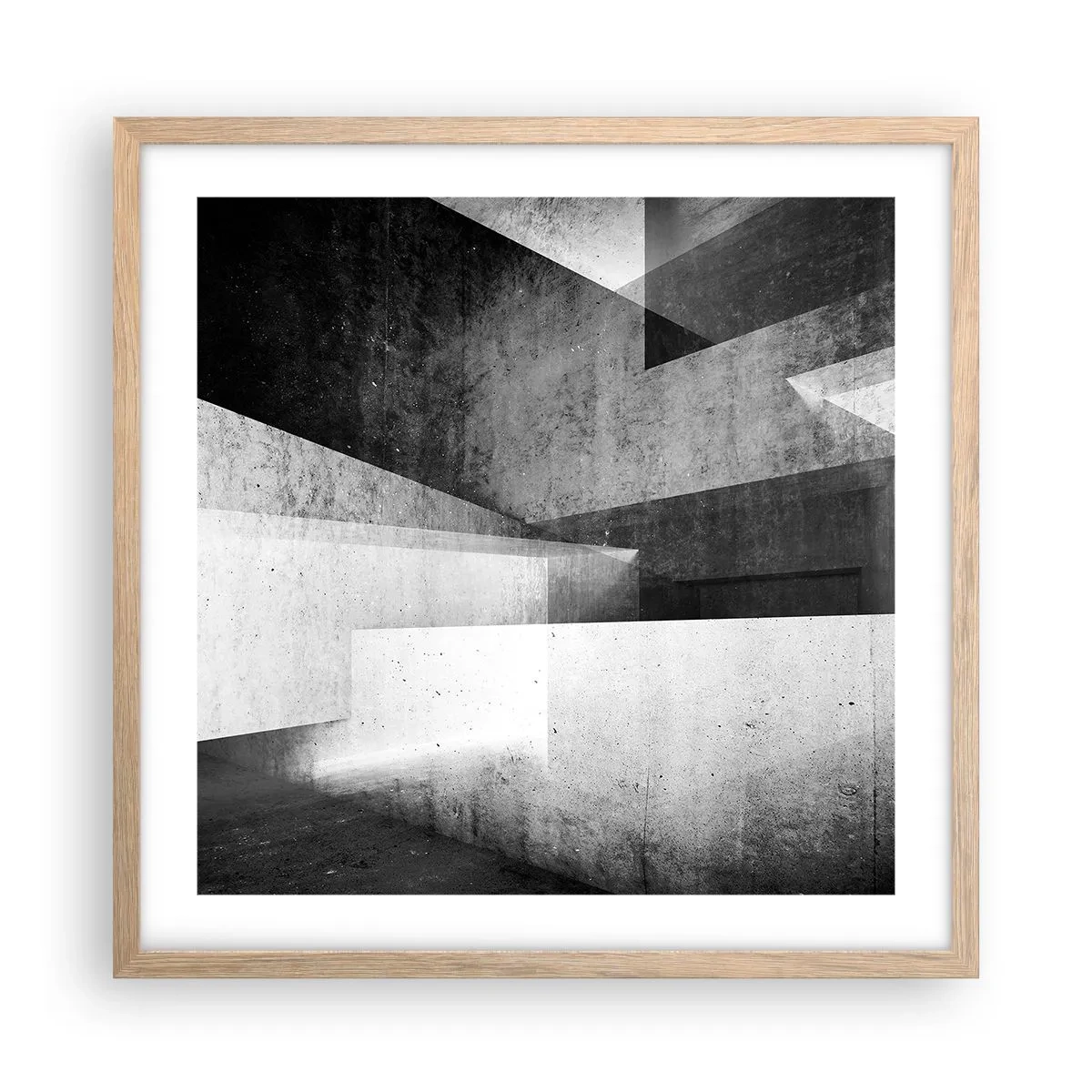 Affisch i ram av ljusek - Rummets struktur - 50x50 cm