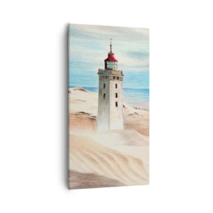 Canvastavla - Bild på duk - Tittar alltid i havet - 55x100 cm