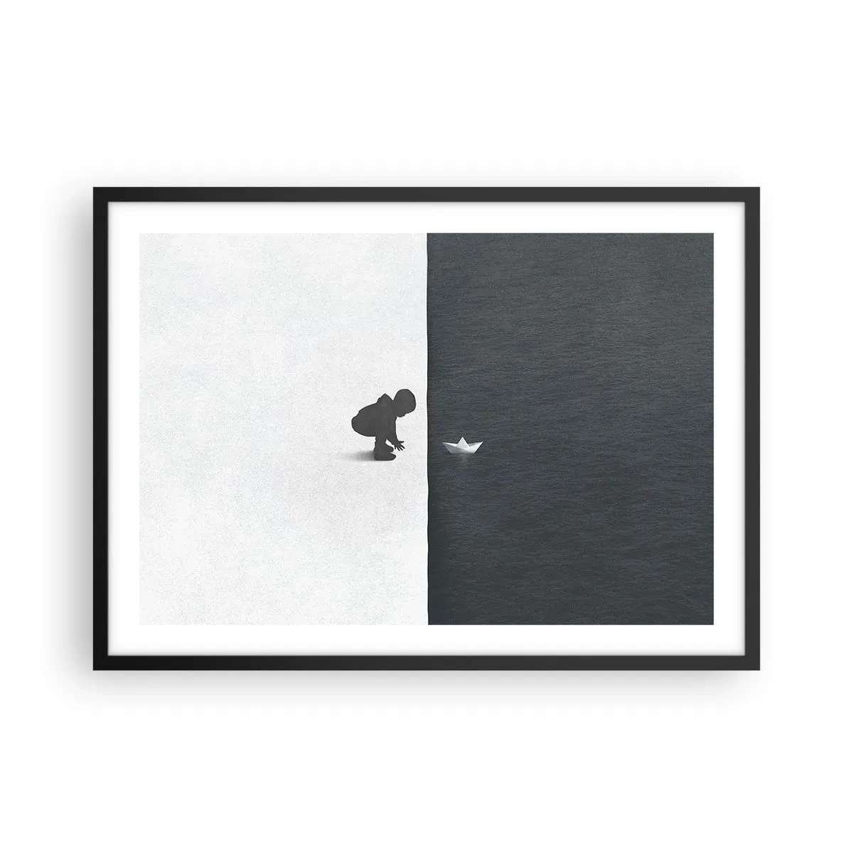Affisch i svart ram - En stor expedition - 70x50 cm