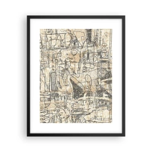 Affisch i svart ram - Väntar på avkodning - 40x50 cm