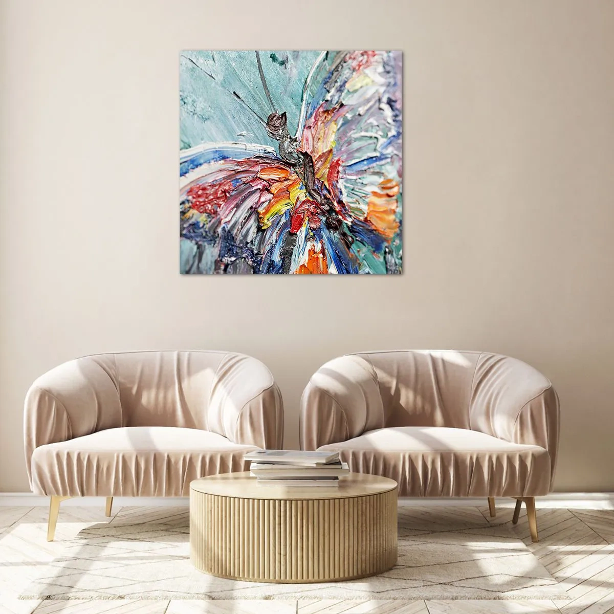 Glastavla - Bild på glas - Målad av naturen - 70x70 cm