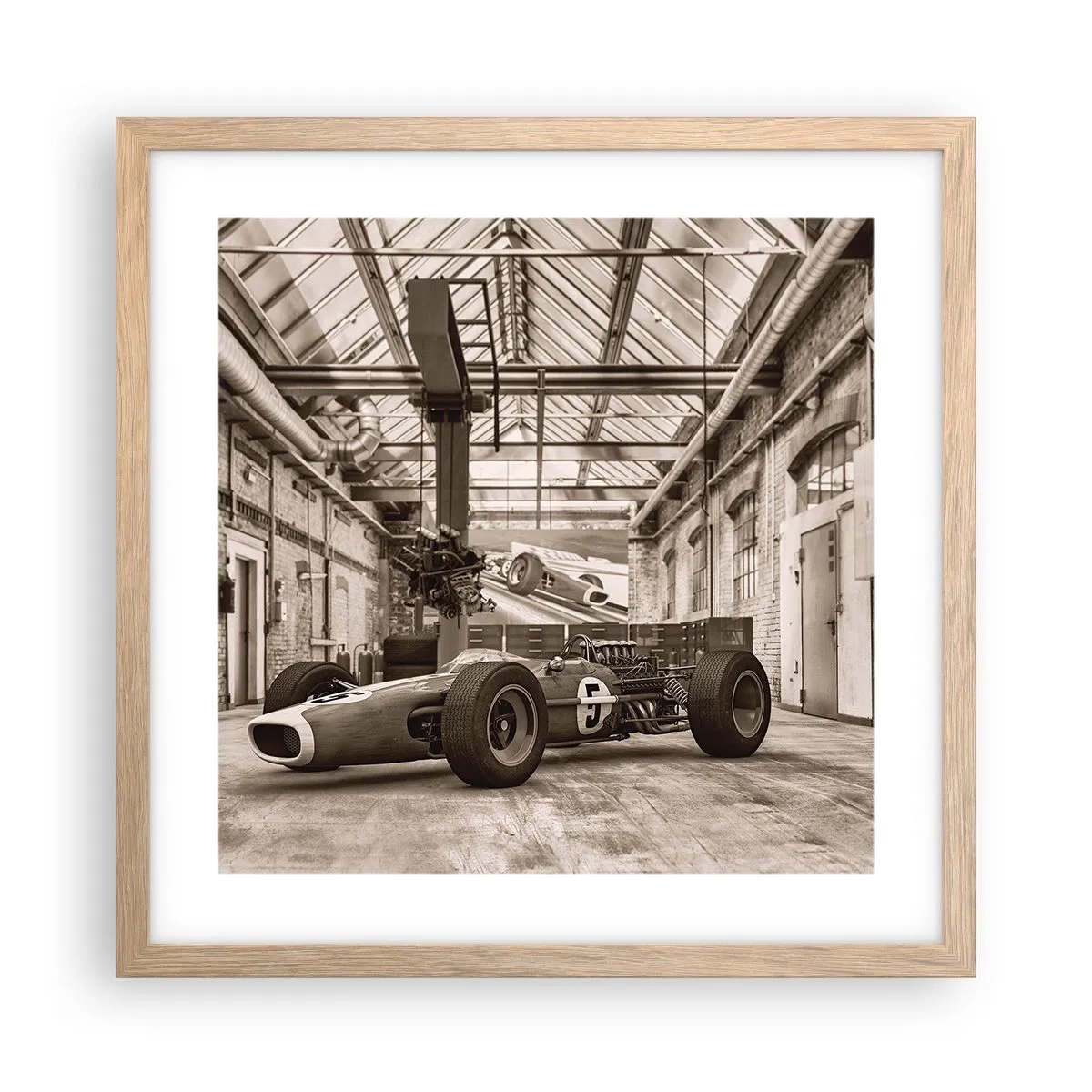 Affisch i ram av ljusek - Segrarens vila - 40x40 cm