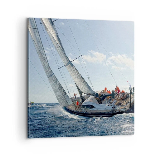 Canvastavla - Bild på duk - Låt bättre vinna - 60x60 cm