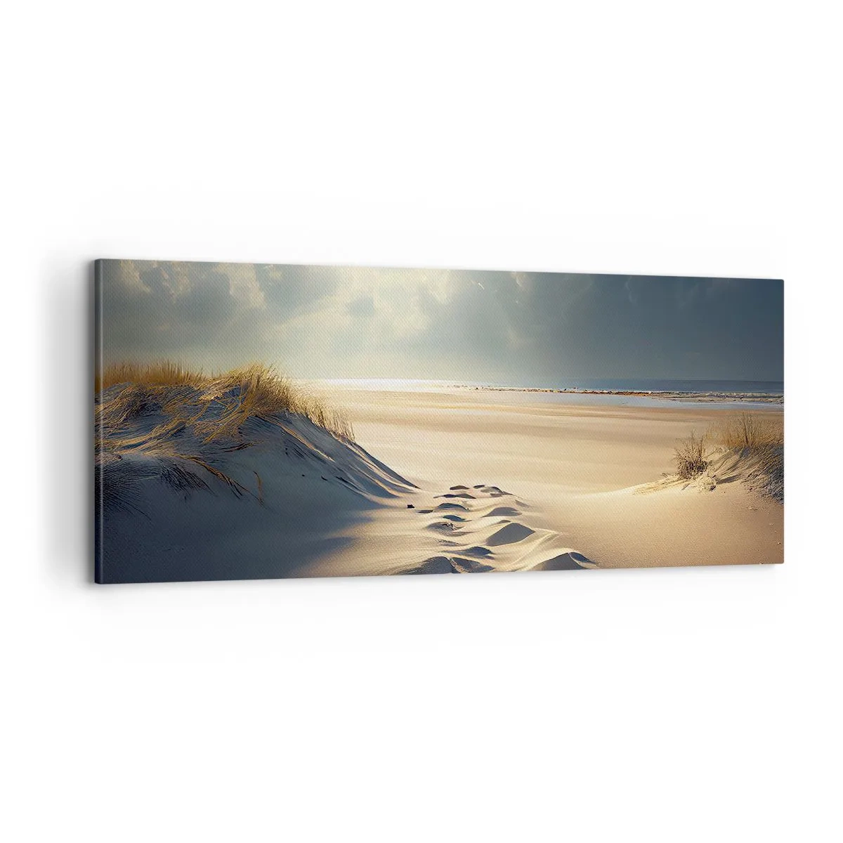 Canvastavla - Bild på duk - Lugnande landskap - 100x40 cm