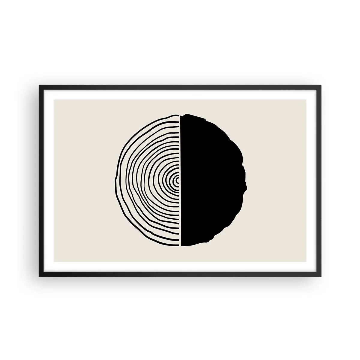 Affisch i svart ram - Hälften hälften - 91x61 cm