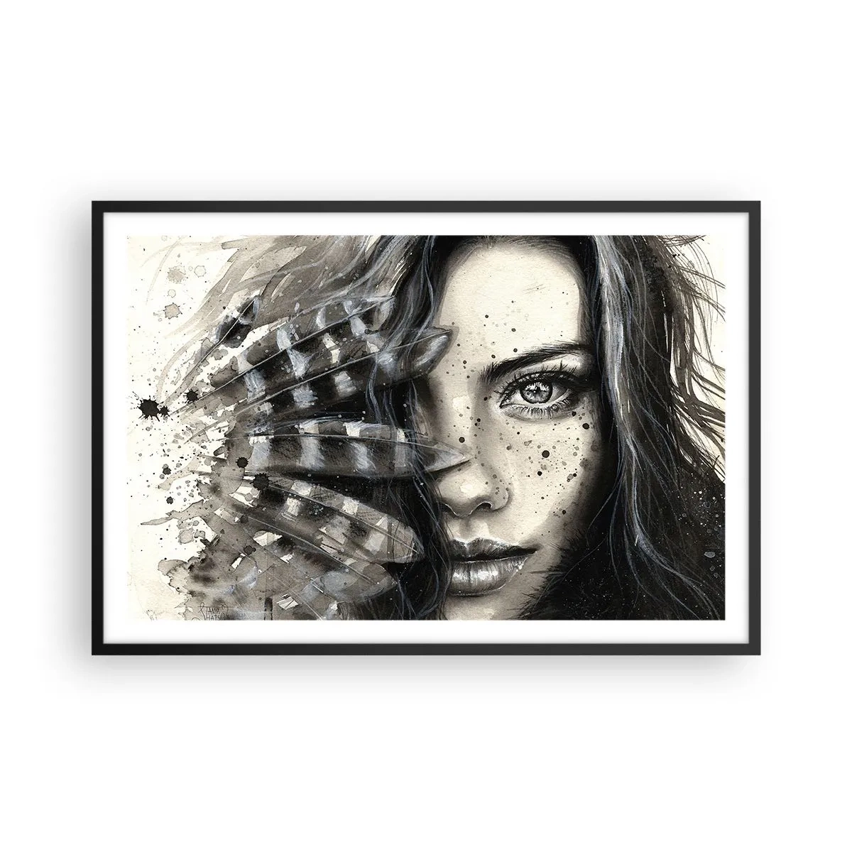 Affisch i svart ram - Vild skönhet - 91x61 cm