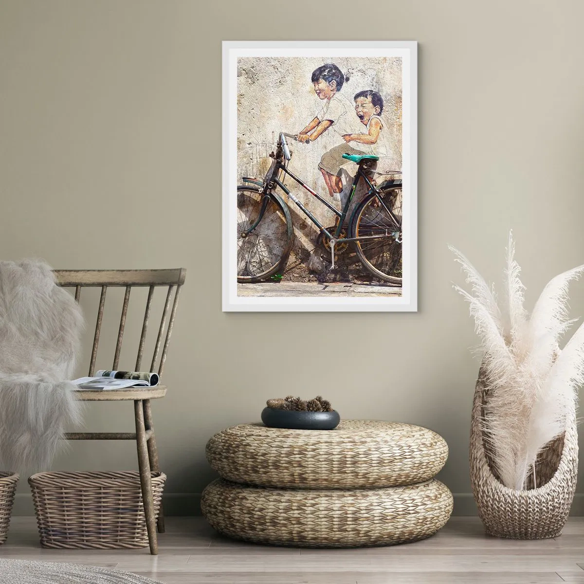 Affisch i vit ram - Sant eller falskt? - 40x50 cm