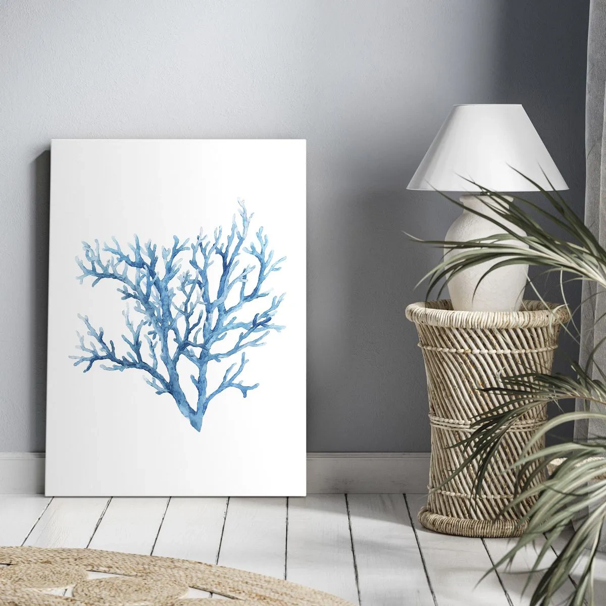 Canvastavla - Bild på duk - Marin filigran - 50x70 cm