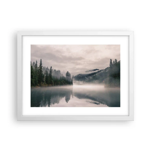 Affisch i vit ram - I förundran, i dimman - 40x30 cm