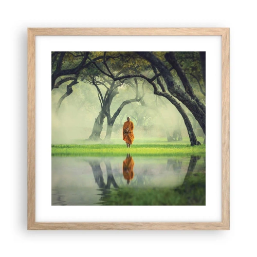 Affisch i ram av ljusek - På väg till upplysningen - 40x40 cm