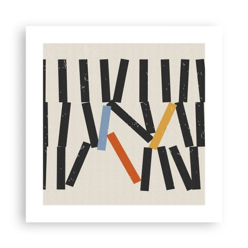 Affisch - Domino - komposition - 40x40 cm