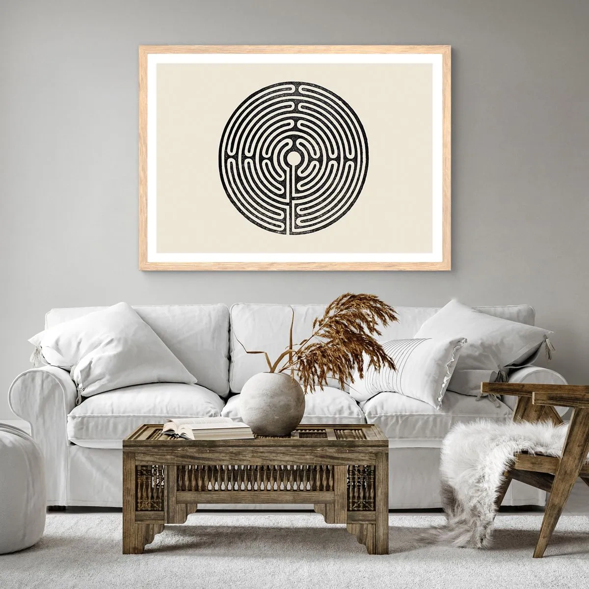 Affisch i ram av ljusek - Mystisk ordning - 40x30 cm