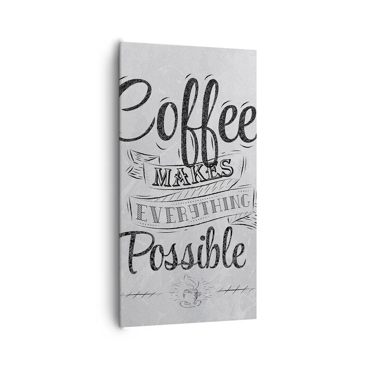 Canvastavla - Bild på duk - Hur inte älska kaffe - 65x120 cm
