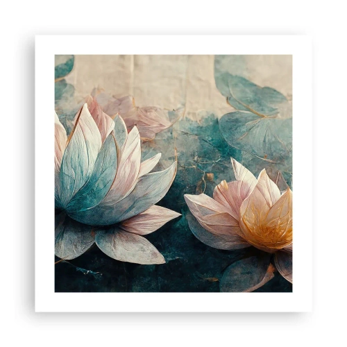 Affisch - Stjärnor i en sjö - 50x50 cm