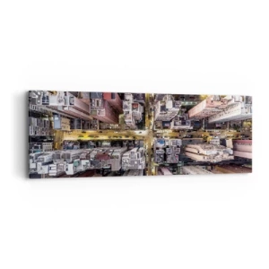 Canvastavla - Bild på duk - Hälsningar från Hongkong - 90x30 cm