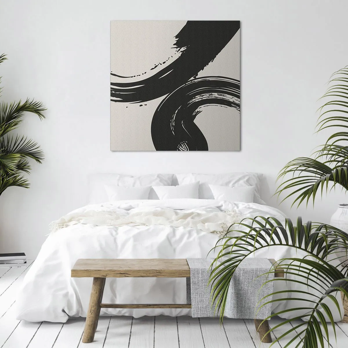 Canvastavla - Bild på duk - Svepande och cirkulärt - 60x60 cm