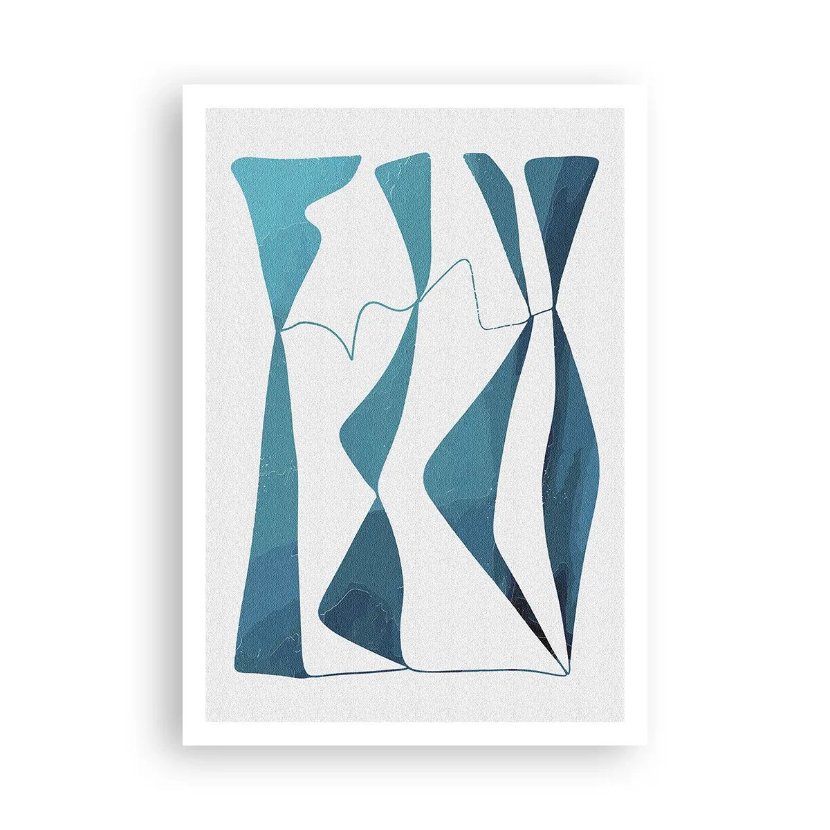 Affisch - Abstraktion: en turkos förening - 70x100 cm