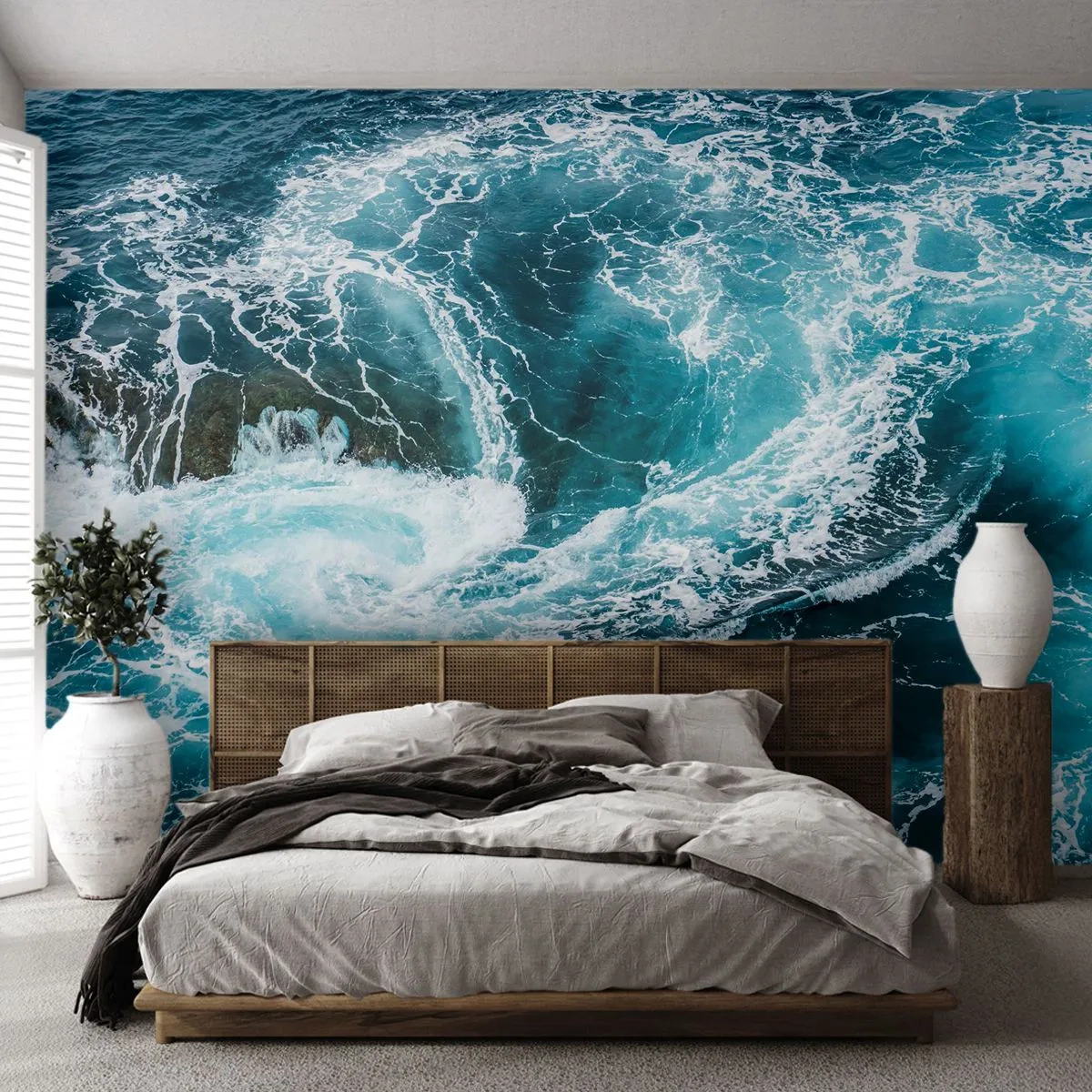 Fototapet Premium Canvas - Porten till jordens inre - Hav, Abstraktion, Bit - 100x70 cm