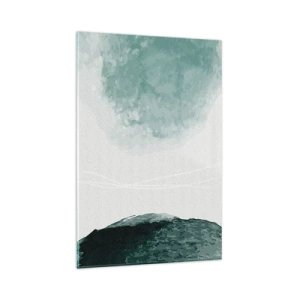 Glastavla - Bild på glas - Ett möte med dimma - 80x120 cm