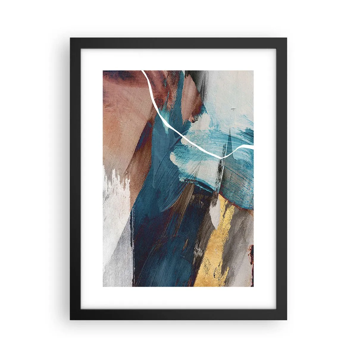 Affisch i svart ram - Med styrka och energi - 30x40 cm