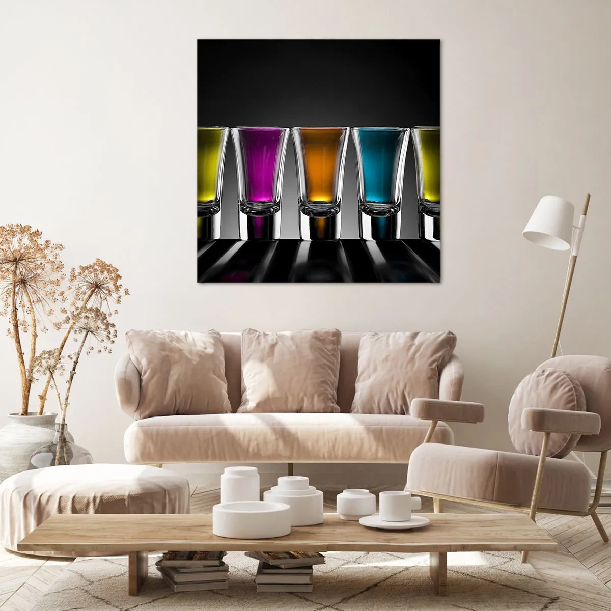 Canvastavla - Bild på duk - Glädjen färger - 70x70 cm