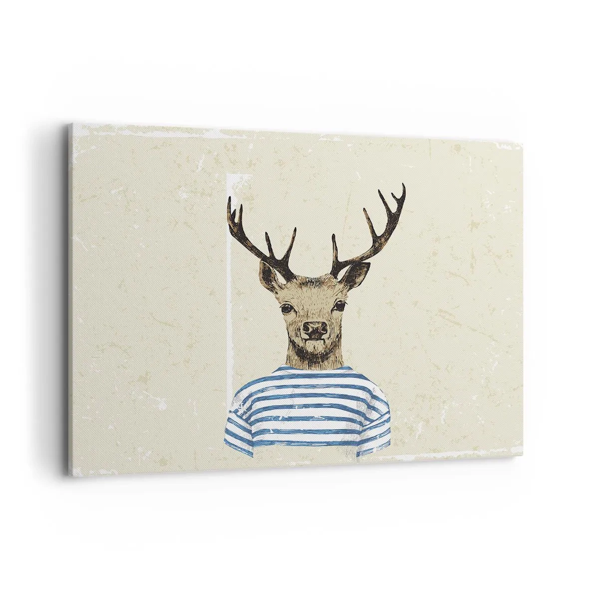 Canvastavla - Bild på duk - Ty jag gillar randiga tröjor! - 100x70 cm