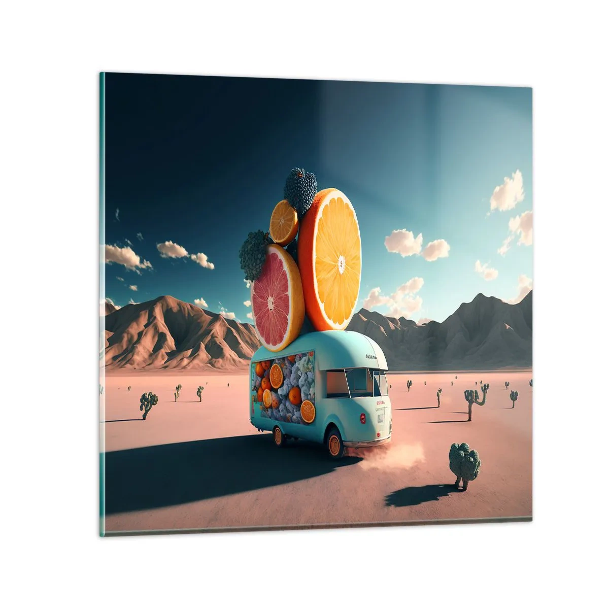 Glastavla - Bild på glas - En smak av semester - 40x40 cm