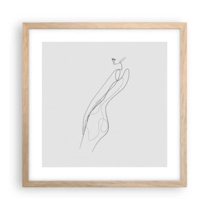 Affisch i ram av ljusek - Bara en utfästelse - 40x40 cm