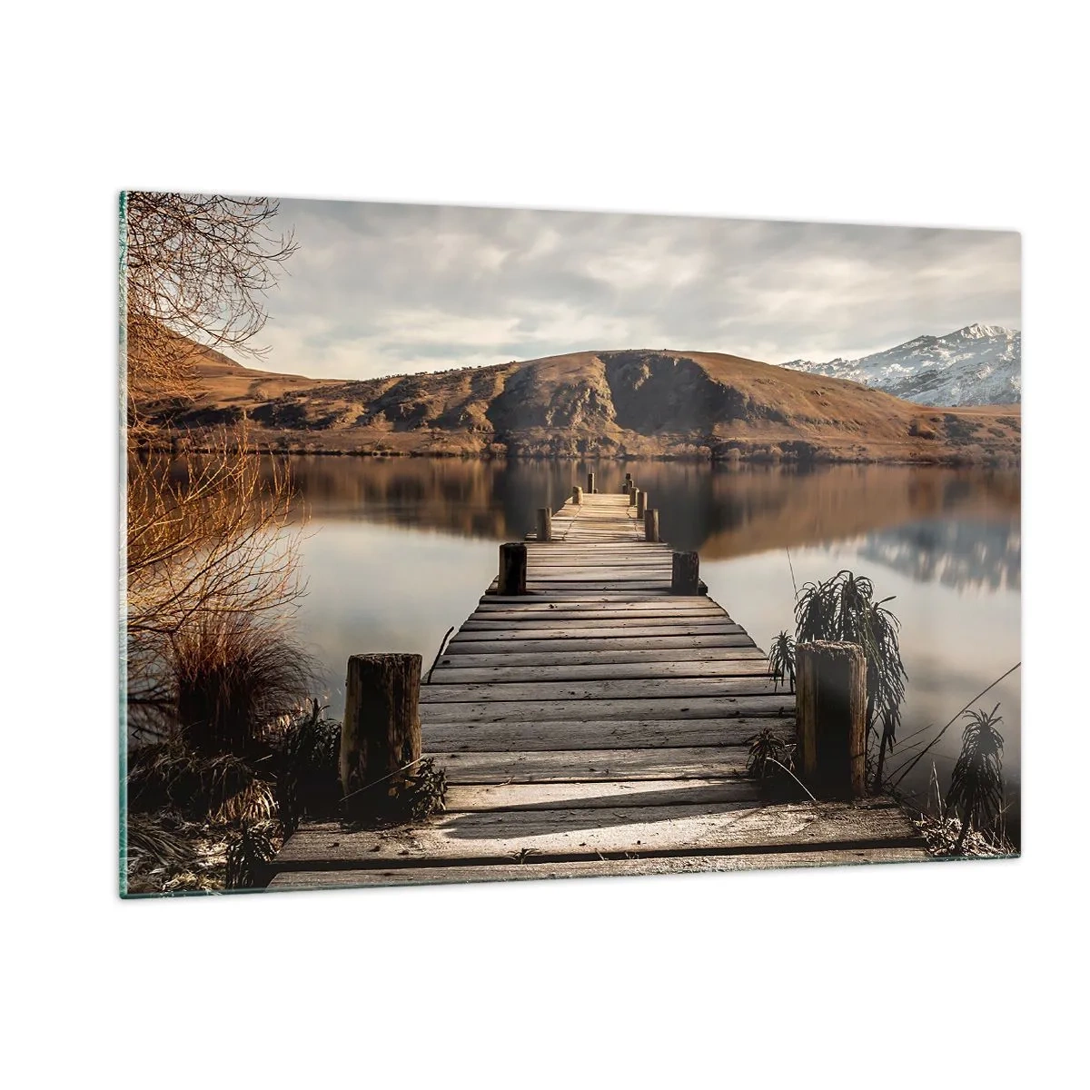 Glastavla - Bild på glas - Ett landskap i tystnad - 120x80 cm